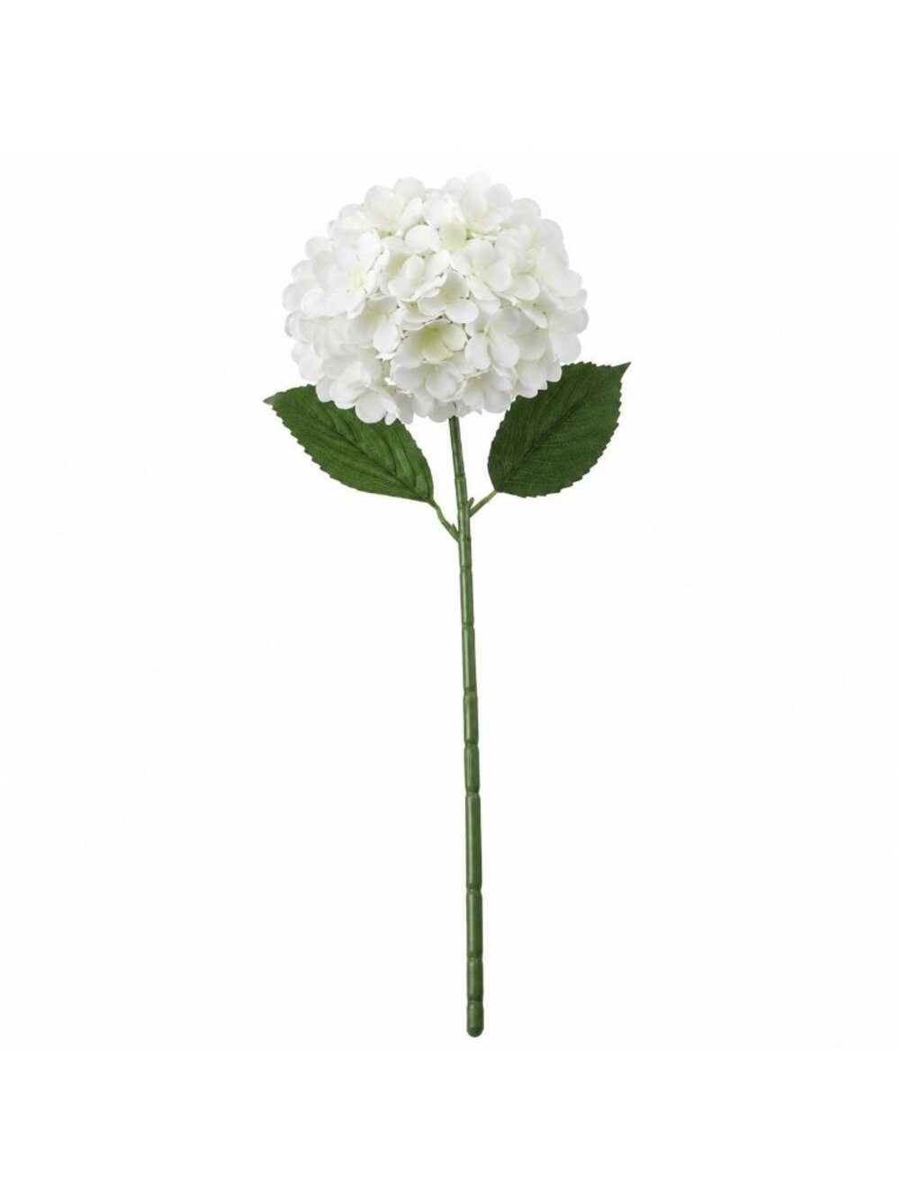 White Artificial Hydrangea Stem 21 Inch Faux Silk Flower 6 Inch Bloom Wedding Ch